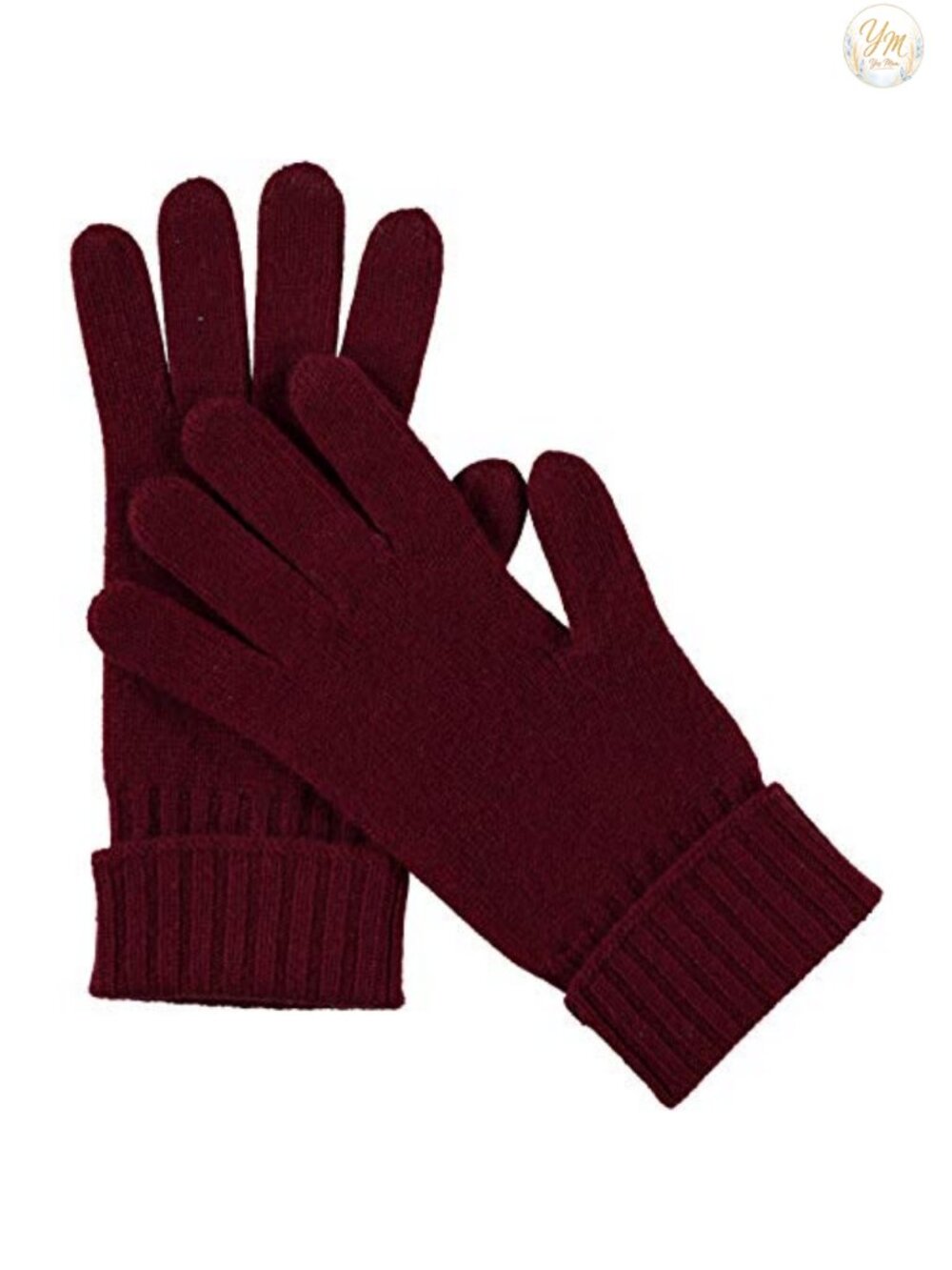 100% Cashmere Gloves Soft Knit Ribbed Cuffs Women's Medium